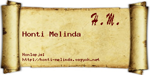 Honti Melinda névjegykártya
